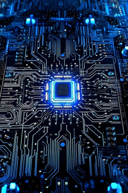 Photo a close up of a circuit board