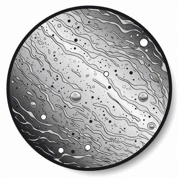 Photo a close up of a circular object with a pattern of water generative ai