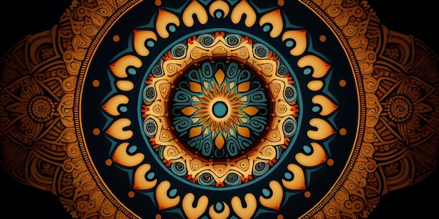 Close up of circular shaped design generative ai