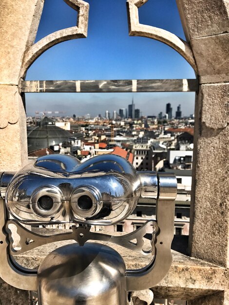 Foto close-up della città contro il cielo