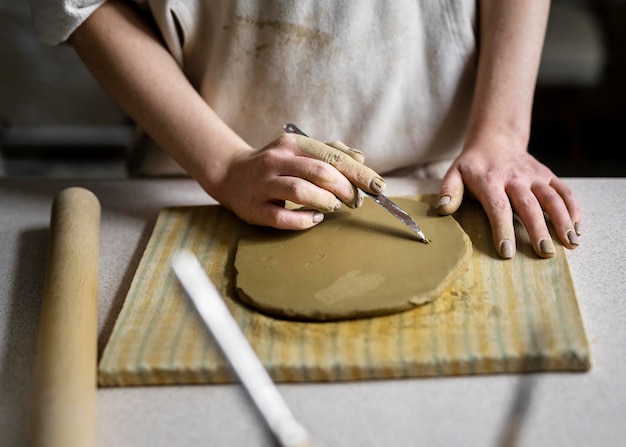 Photo close up clay workshop