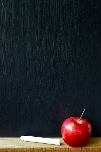 close-up of a clean black chalk board