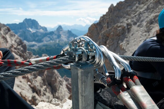 Close-up of climbing ropes