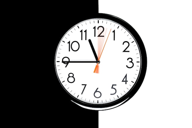 Photo close-up of clock against white background