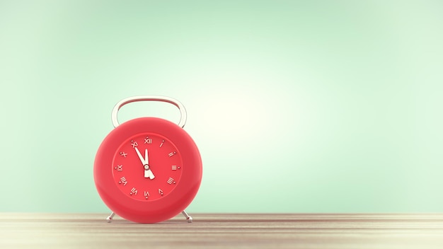 Close-up of clock on table against wall