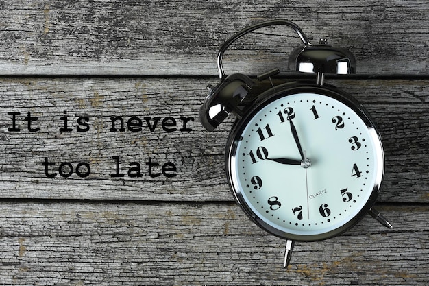 Close-up of clock on table