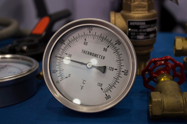 Close-up of clock on table