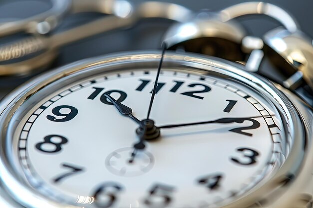 A close up of a clock on a table