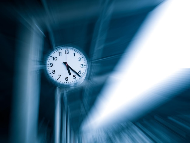 Close-up of clock on wall