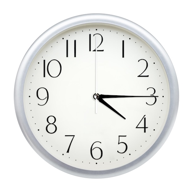 Photo close-up of clock on white background