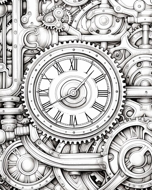 Photo a close up of a clock with gears and gears on it generative ai