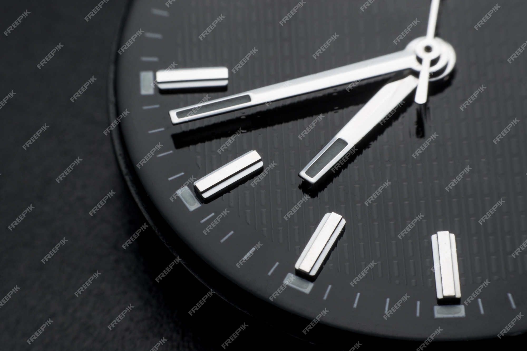 Premium Photo | Close up clockwise on black clock face background.  wristwatch in retro style