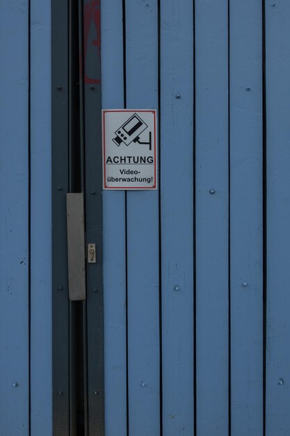 Close-up of closed blue door