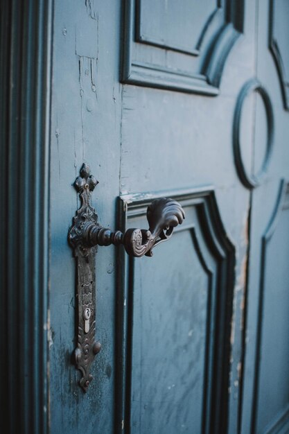 Close-up of closed door