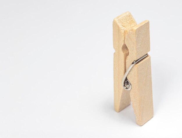 Close-up of clothespin over white background