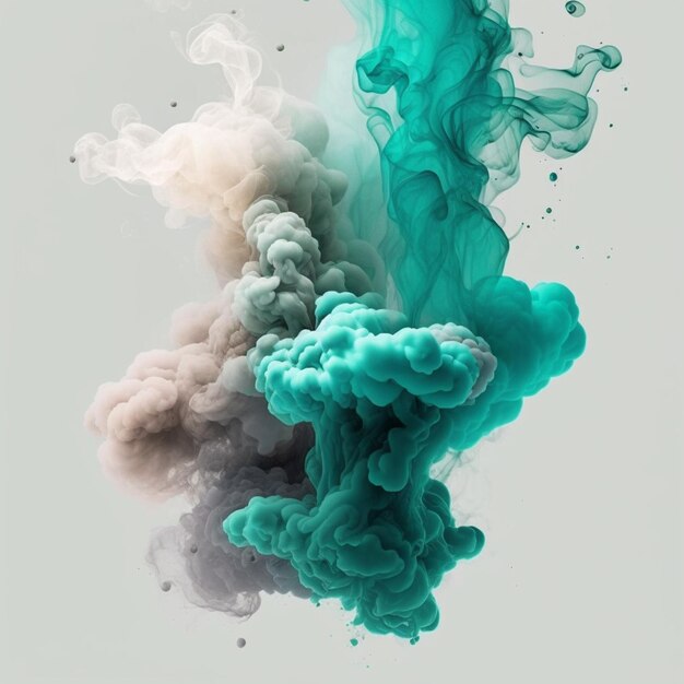 a close up of a cloud of smoke with a light background generative ai