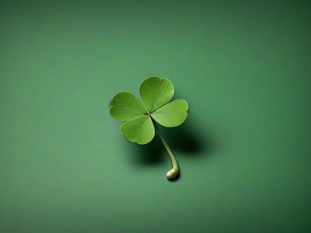 Photo close up clover leaves on white shabby wooden background