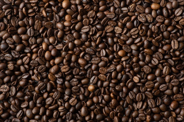 Photo close up of coffee bean as background