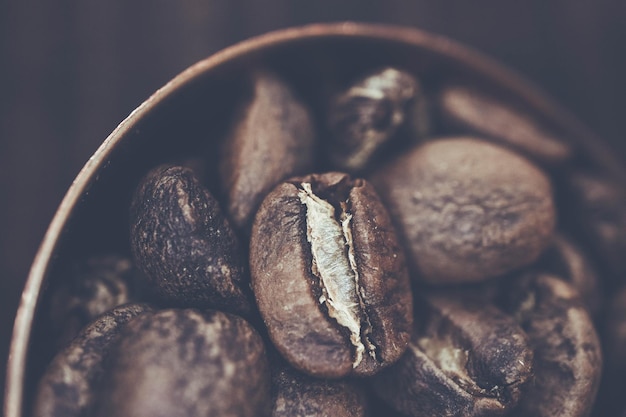 Photo close-up of coffee beans