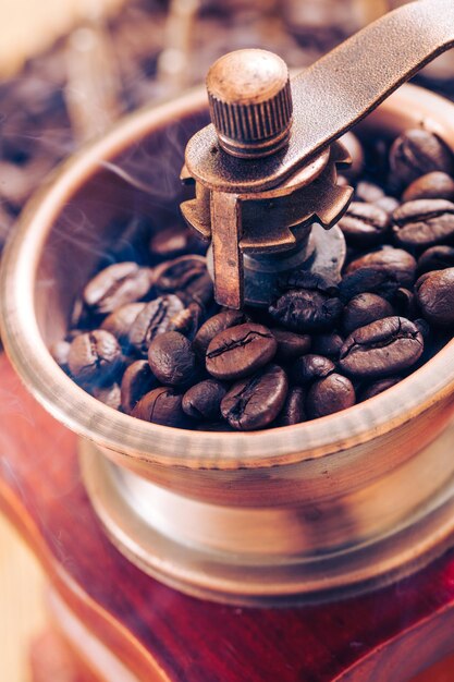 Photo close-up of coffee beans