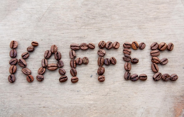 Foto prossimo piano dei chicchi di caffè