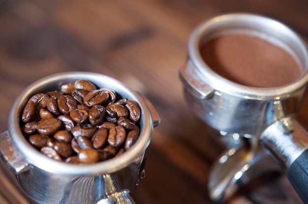 close-up of coffee beans