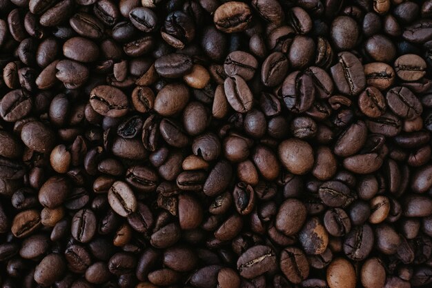 Photo close up of coffee beans