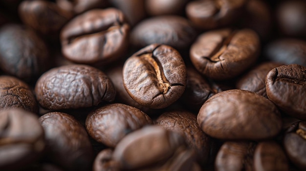 a close up of coffee beans