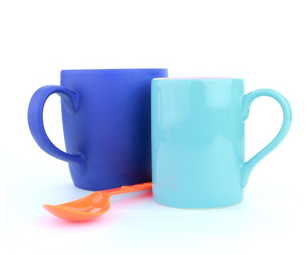 Photo close-up of coffee cup against white background