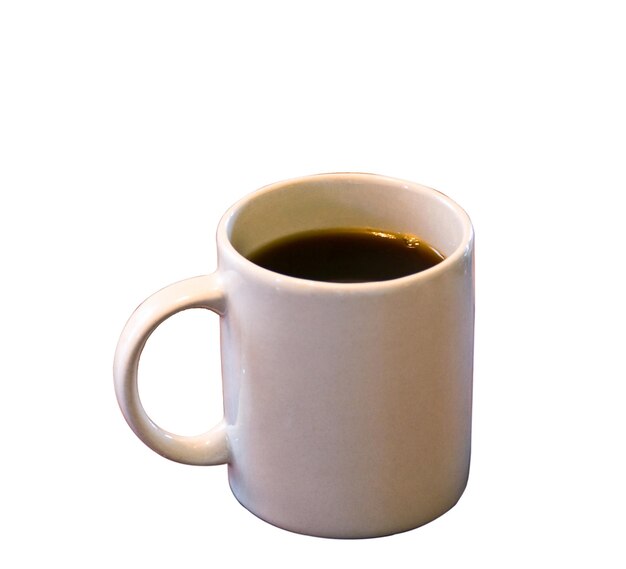 Close-up of coffee cup against white background