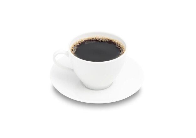 Photo close-up of coffee cup against white background