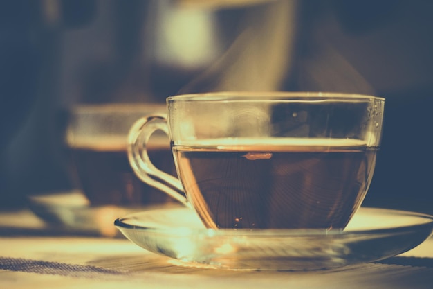 Photo close-up of coffee cup on table