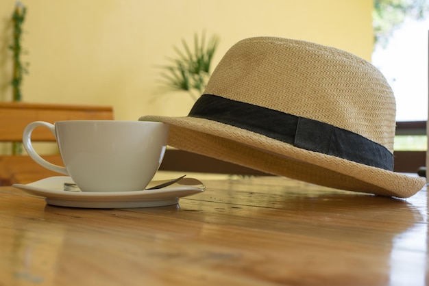 Photo close-up of coffee cup on table