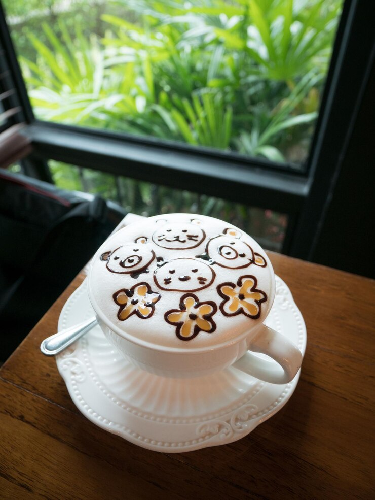 Photo close-up of coffee cup on table