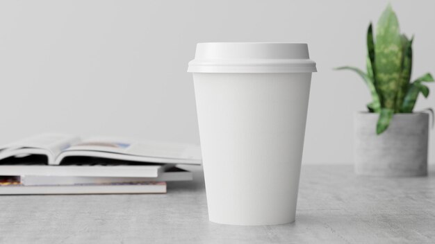 Close-up of coffee cup on table