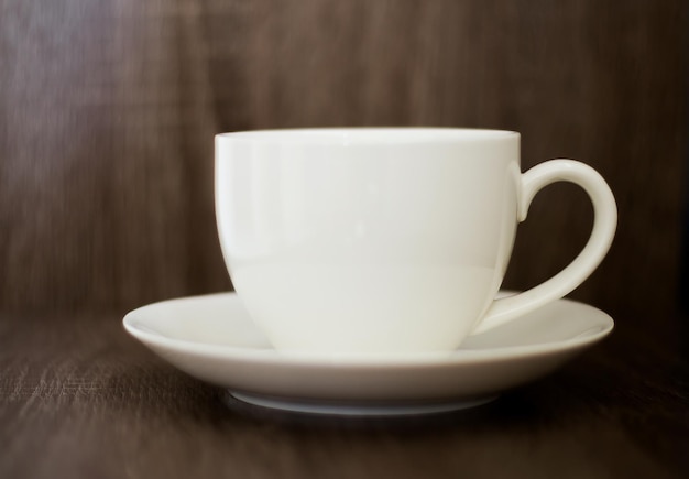 Close-up of coffee cup on table