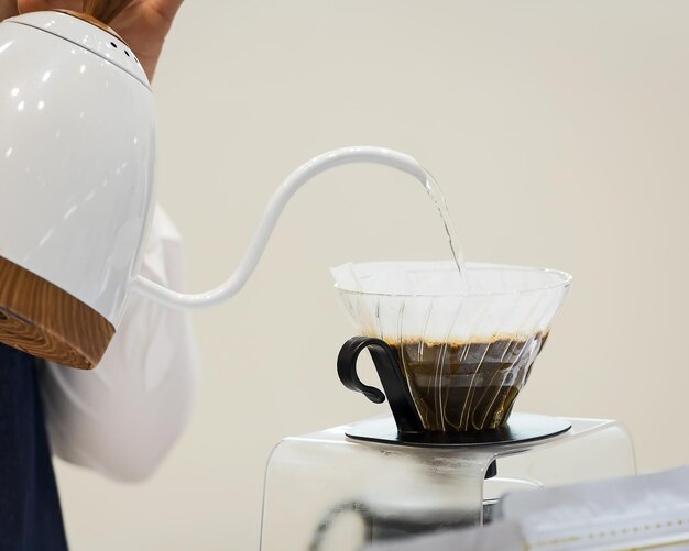 Close-up of coffee cup on table