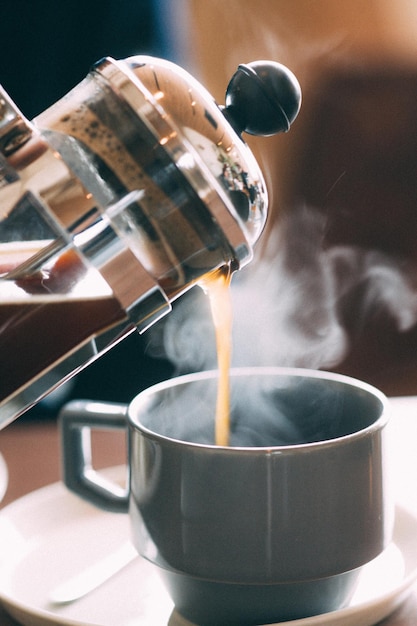 コーヒーカップのクローズアップ