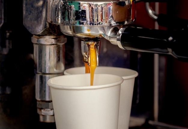 Photo close-up of coffee cups