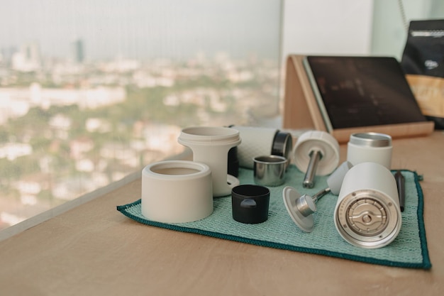 Close-up of coffee on table