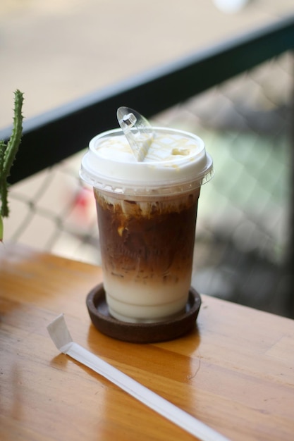 Photo close-up of coffee on table