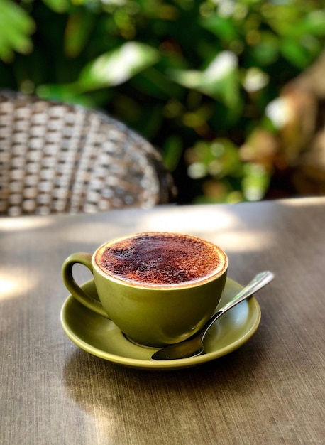 テーブルの上のコーヒーのクローズアップ