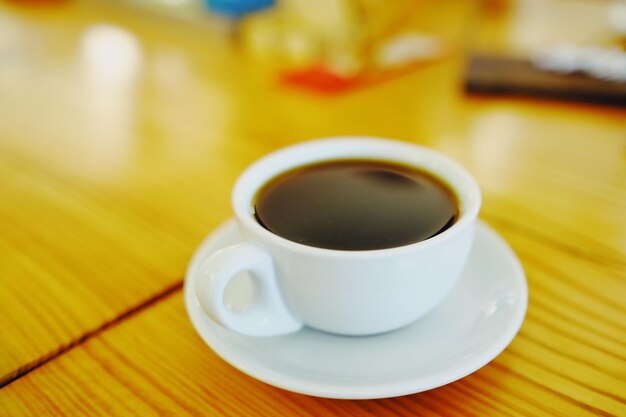 Close-up of coffee on table