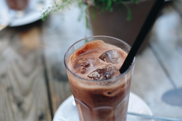 close-up of coffee on table