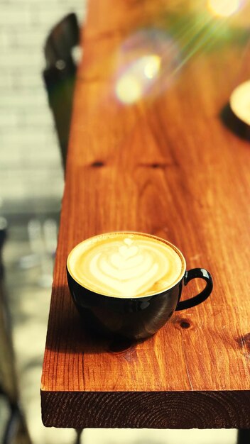 Close-up of coffee on table