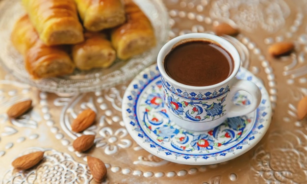 Close-up of coffee on table