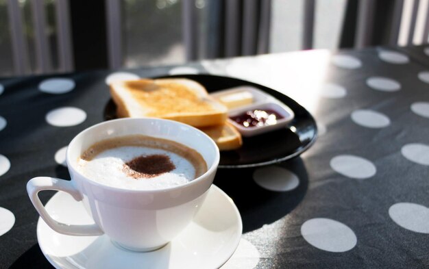 Close-up of coffee on table