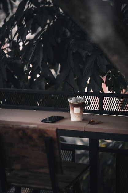 Photo close-up of coffee on table