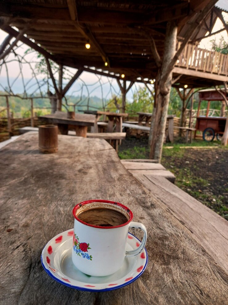 Photo close-up of coffee on table