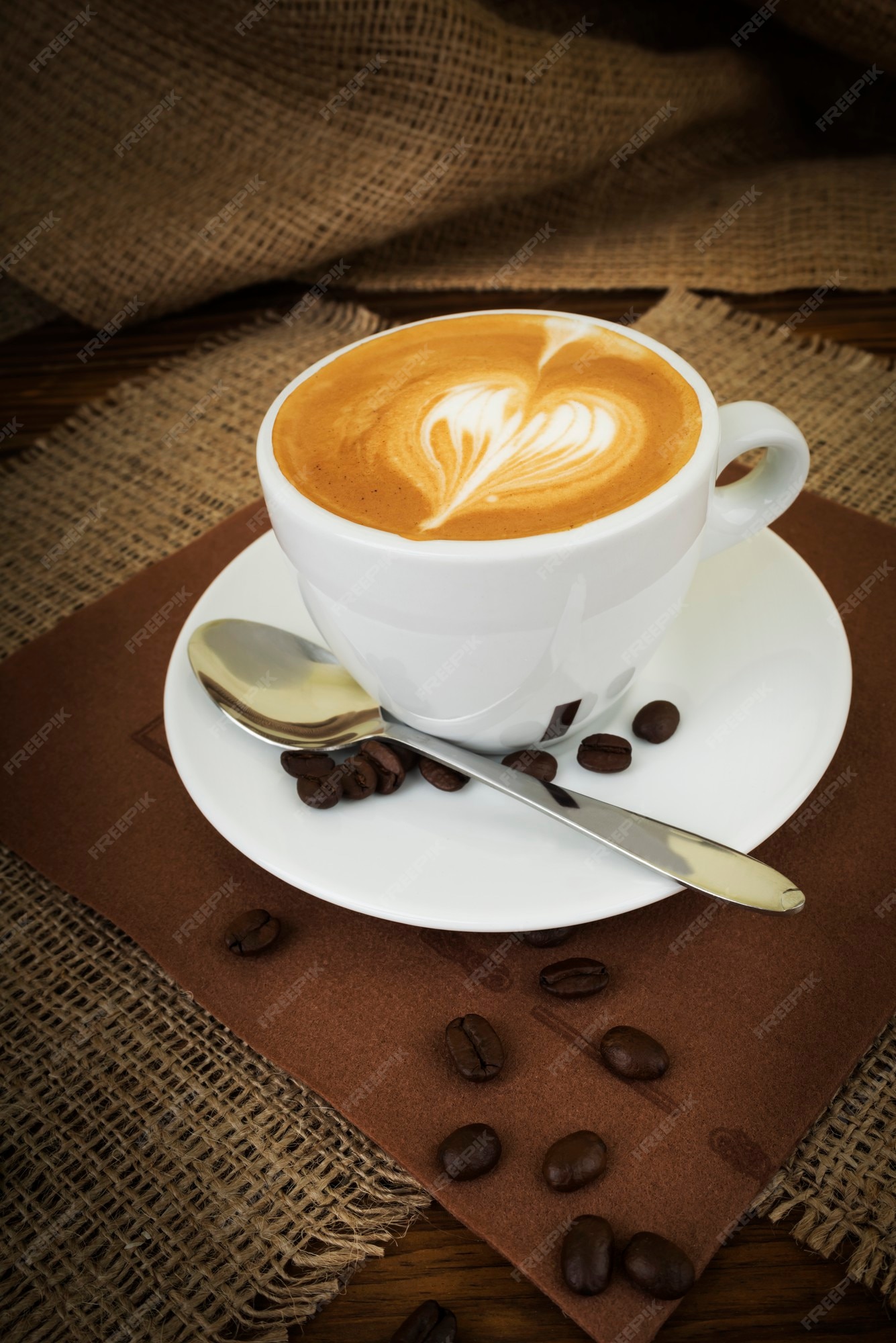 aesthetic a cup of coffee on wooden background 8140375 Stock Photo at  Vecteezy